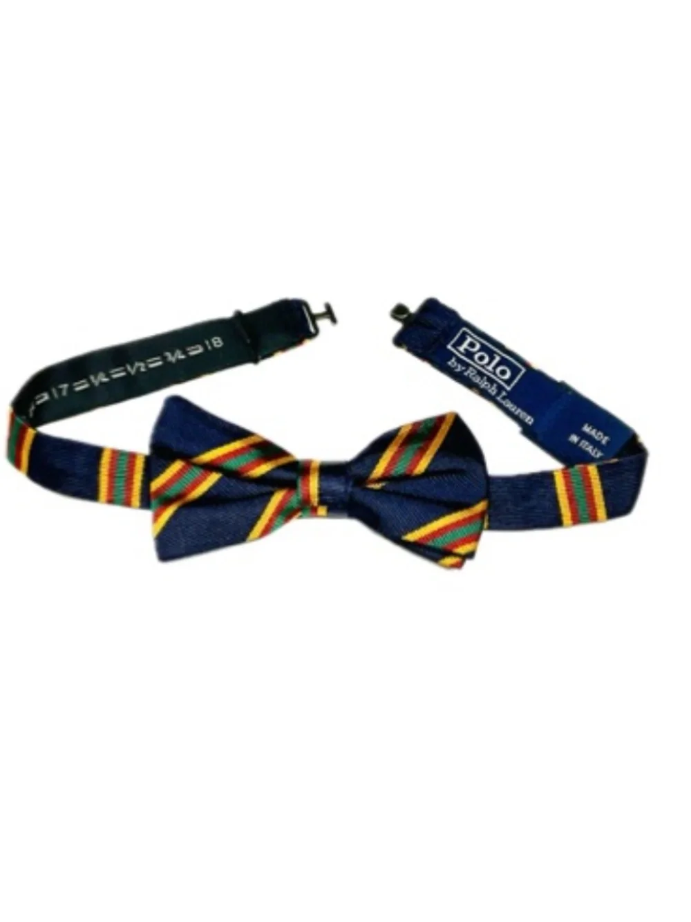 Polo by Ralph Lauren Kids Navy Maroon Gold & Green Bow Tie